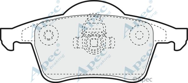 APEC BRAKING stabdžių trinkelių rinkinys, diskinis stabdys PAD1071